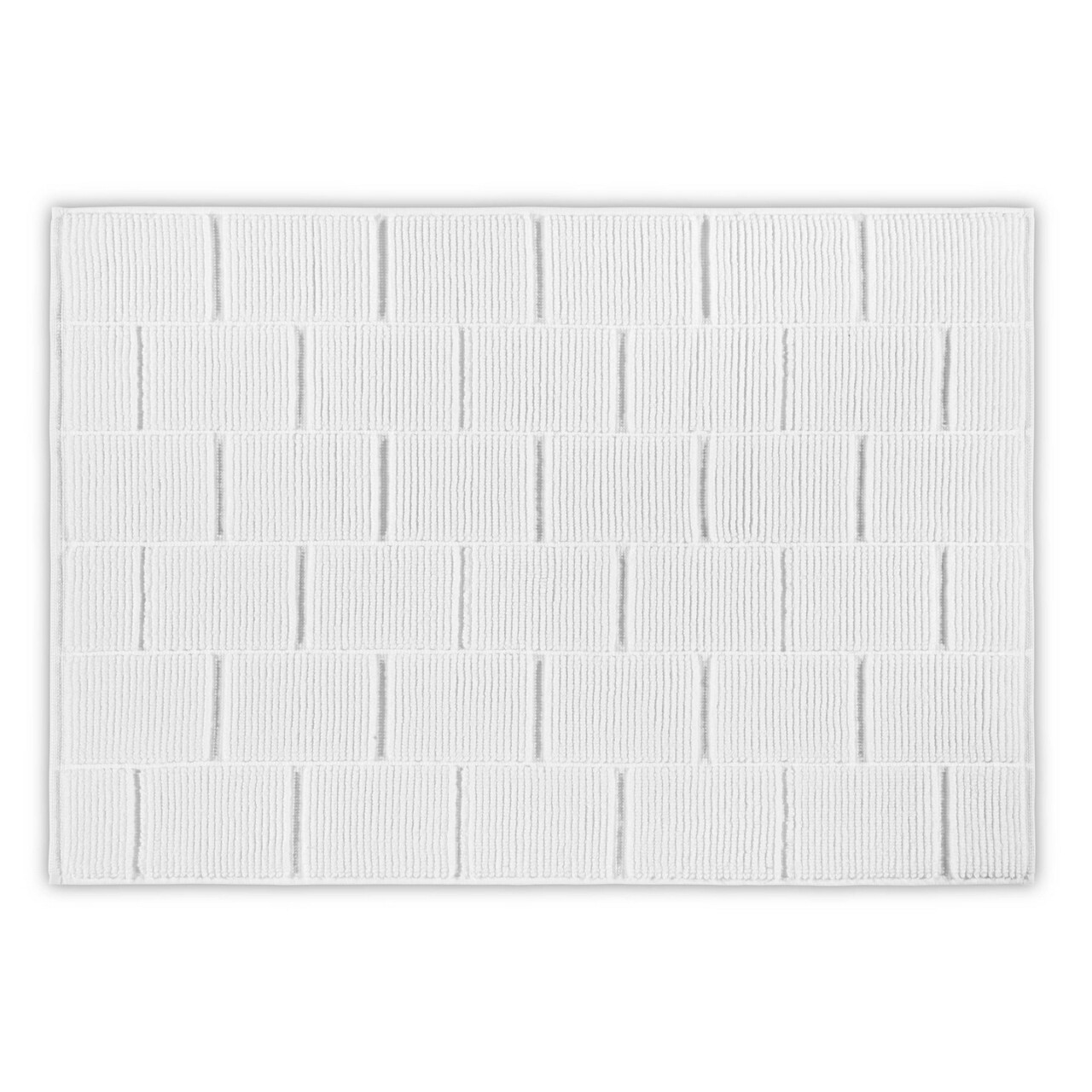Covoras de baie, L'essentiel Maison, Tile, 50x80 cm, Alb - imagine 3